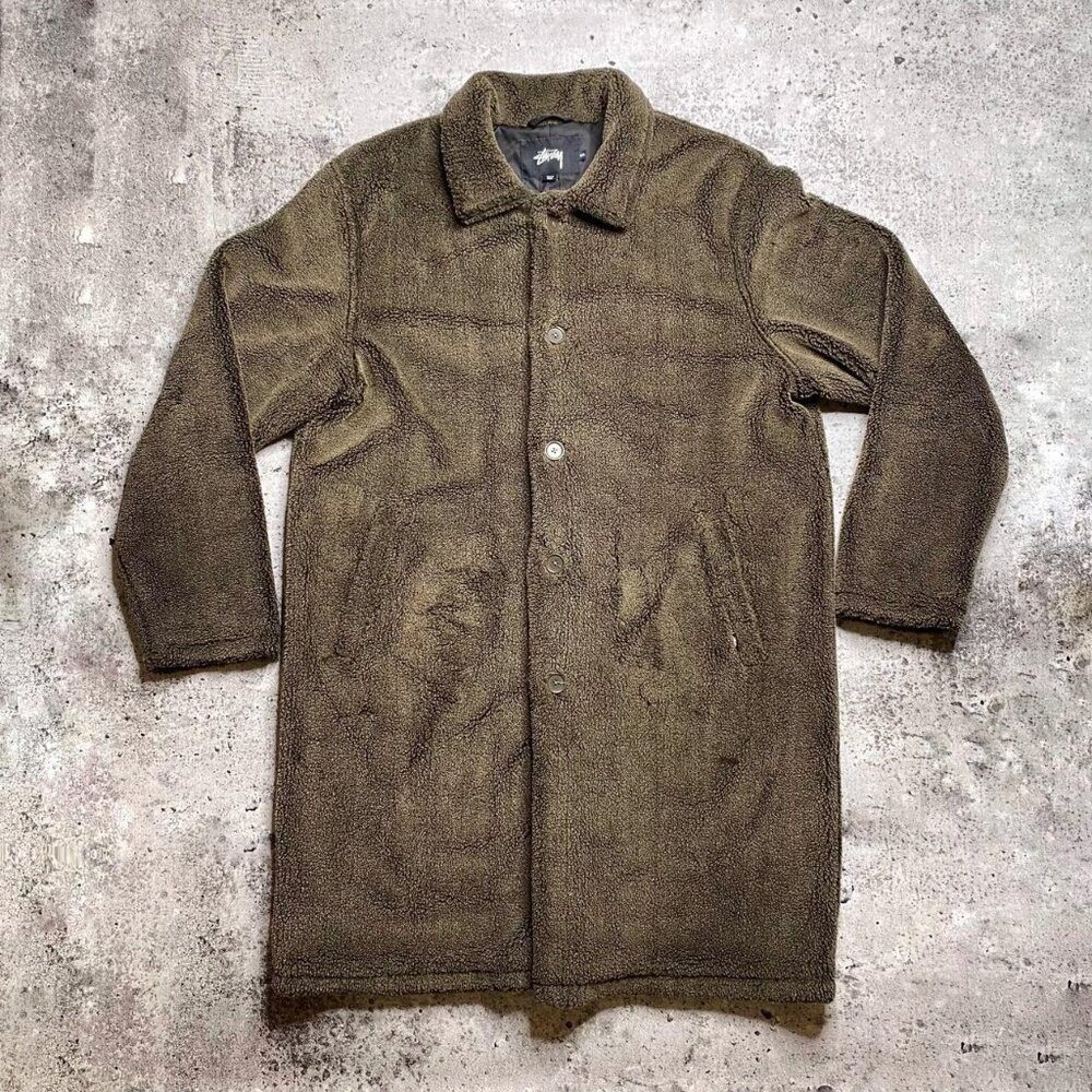Stussy Faux Fur Trench Coat